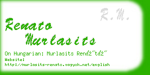 renato murlasits business card